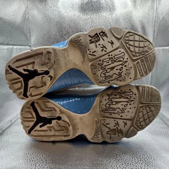 Size 8.5 - Air Jordan 9 Retro 2010 Mens Powder Blue Leather Sneakers 302370-103 - Picture 10 of 10